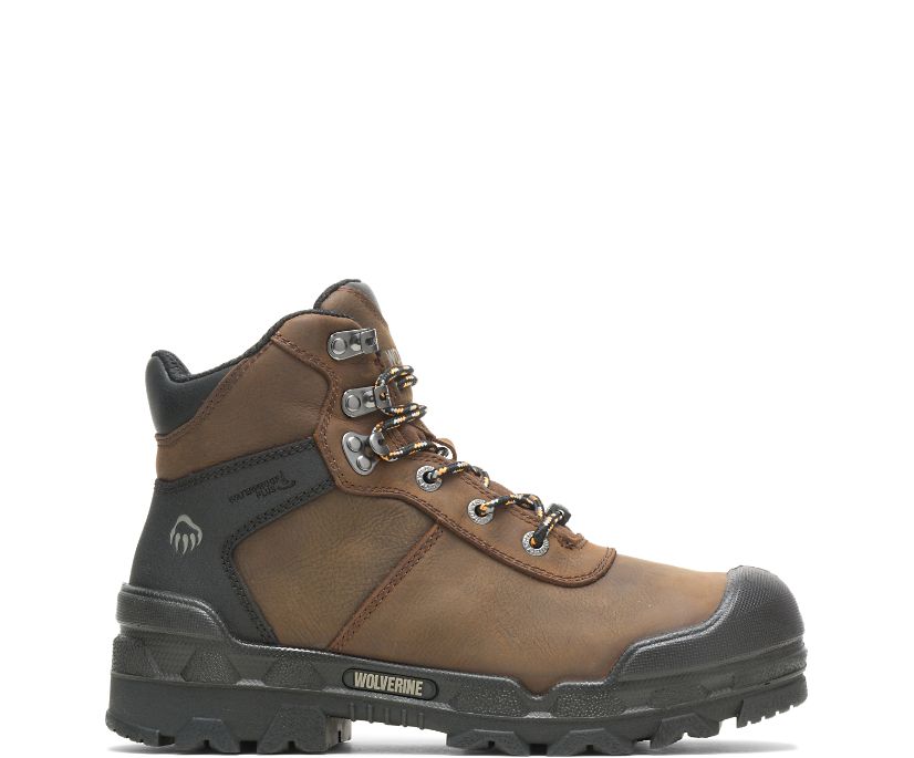 Bottes de Travail Wolverine Warrior Met-Guard 6" Homme - Cafe Foncé (OJB520398)